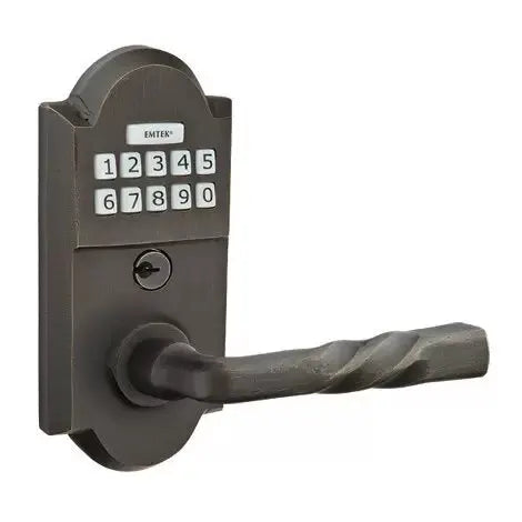 Emtek Montrose Sandcast Bronze Lever Electronic Keypad Lock by Emtek