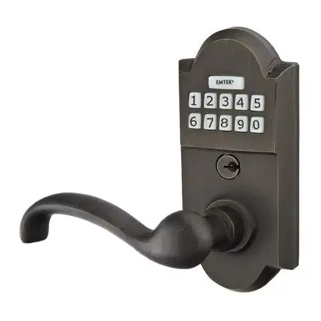 Emtek Teton Sandcast Bronze Lever Electronic Keypad Lock by Emtek