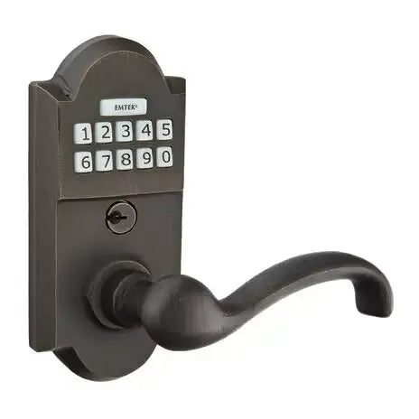 Emtek Teton Sandcast Bronze Lever Electronic Keypad Lock by Emtek