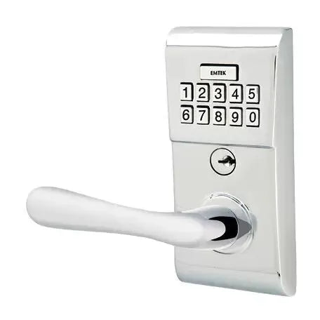 polished chrome door lever