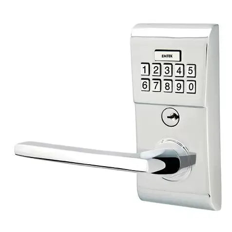 polished chrome door lever