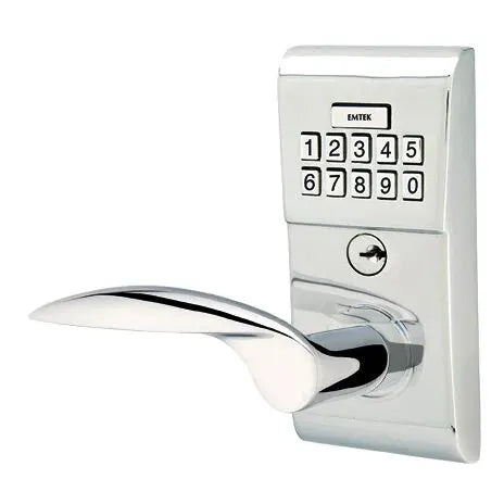 polished chrome door lever