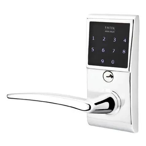 polished chrome door lever