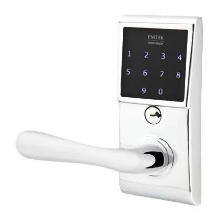 polished chrome door lever