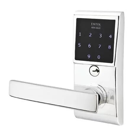 polished chrome door lever
