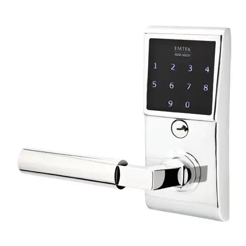 polished chrome door lever
