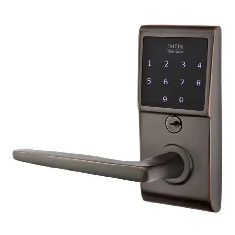Emtek Hermes Emtouch Lever with Electronic Touchscreen Lock by Emtek