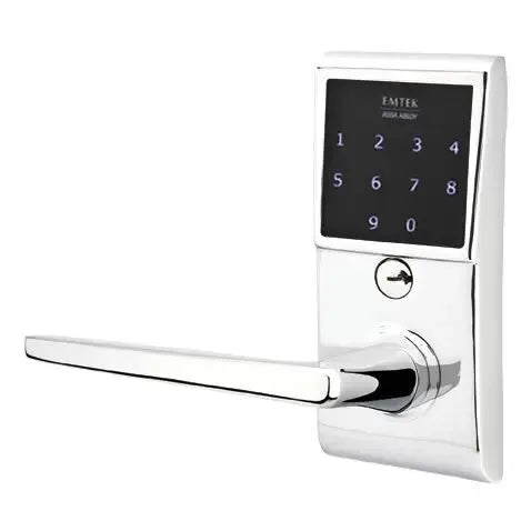 polished chrome door lever