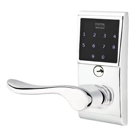 polished chrome door lever