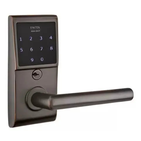 Emtek Stuttgart Emtouch Lever with Electronic Touchscreen Lock by Emtek