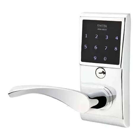 polished chrome door lever