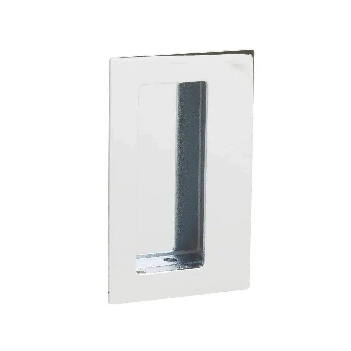 polished chrome pocket door