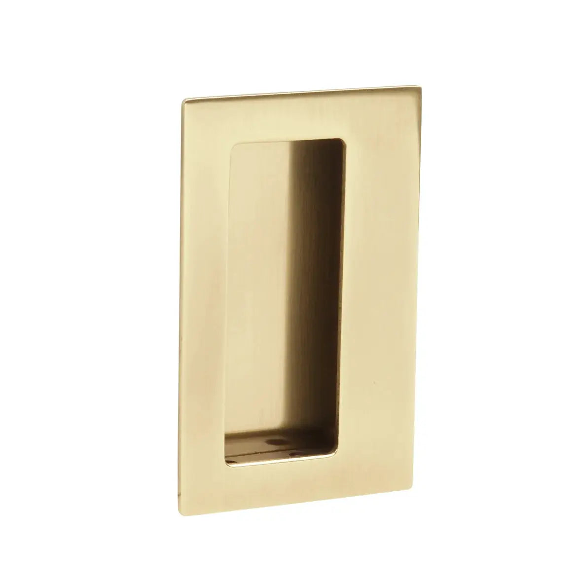 Emtek 4" Rectangular Flush Pull with Offset Pocket by Emtek