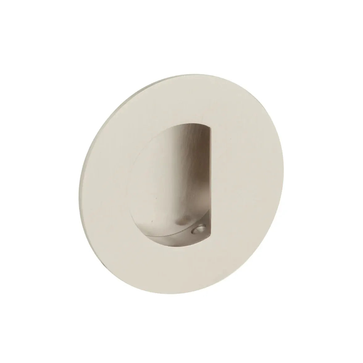 Emtek 3" Round Flush Pull with Half Moon Pocket by Emtek
