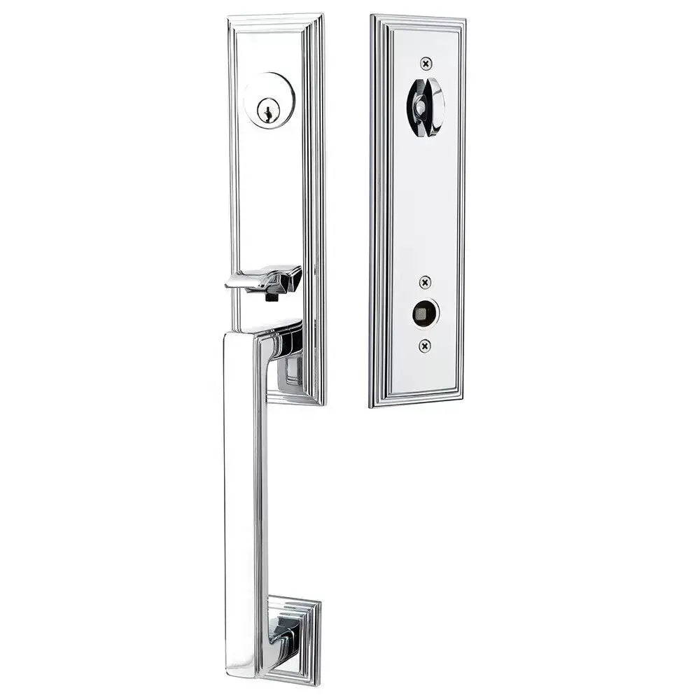 polished chrome entry set