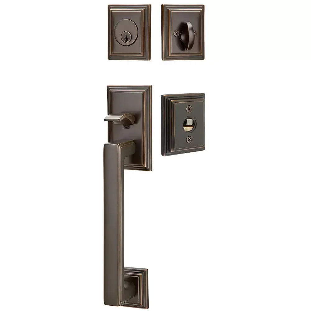 Emtek Single Cylinder Hamden Tubular Entry Lever Handleset by Emtek