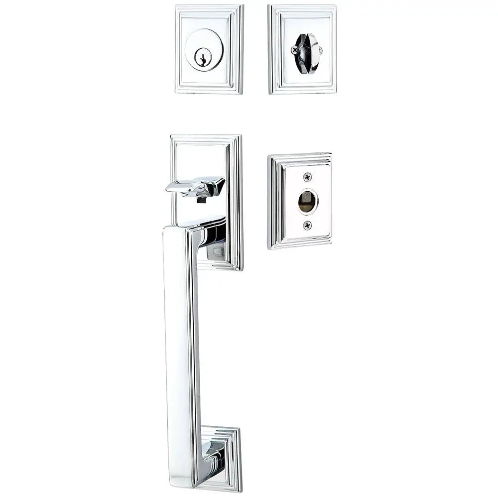polished chrome entry set