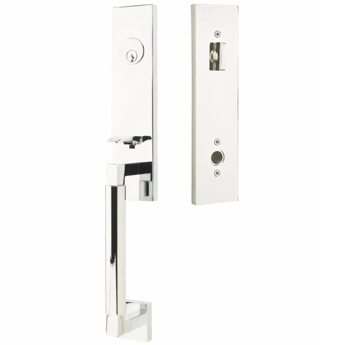 polished chrome entry set