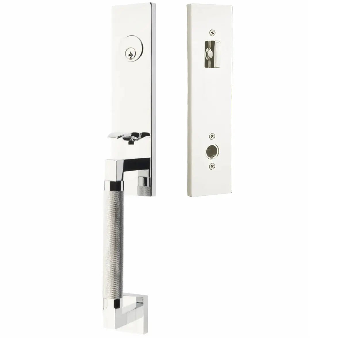 polished chrome entry set