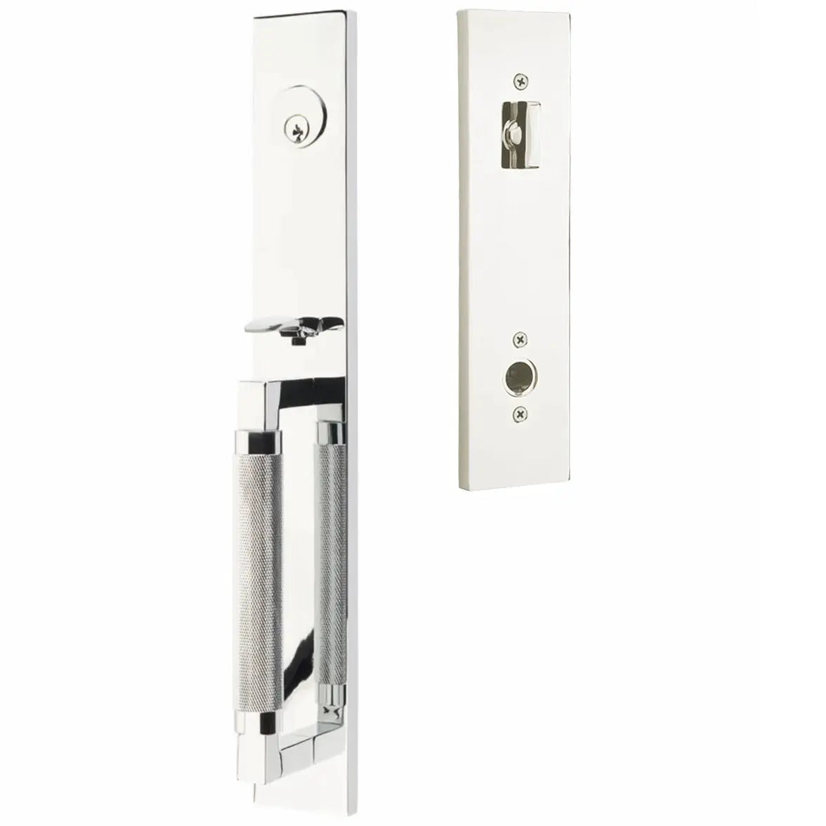 polished chrome entry set