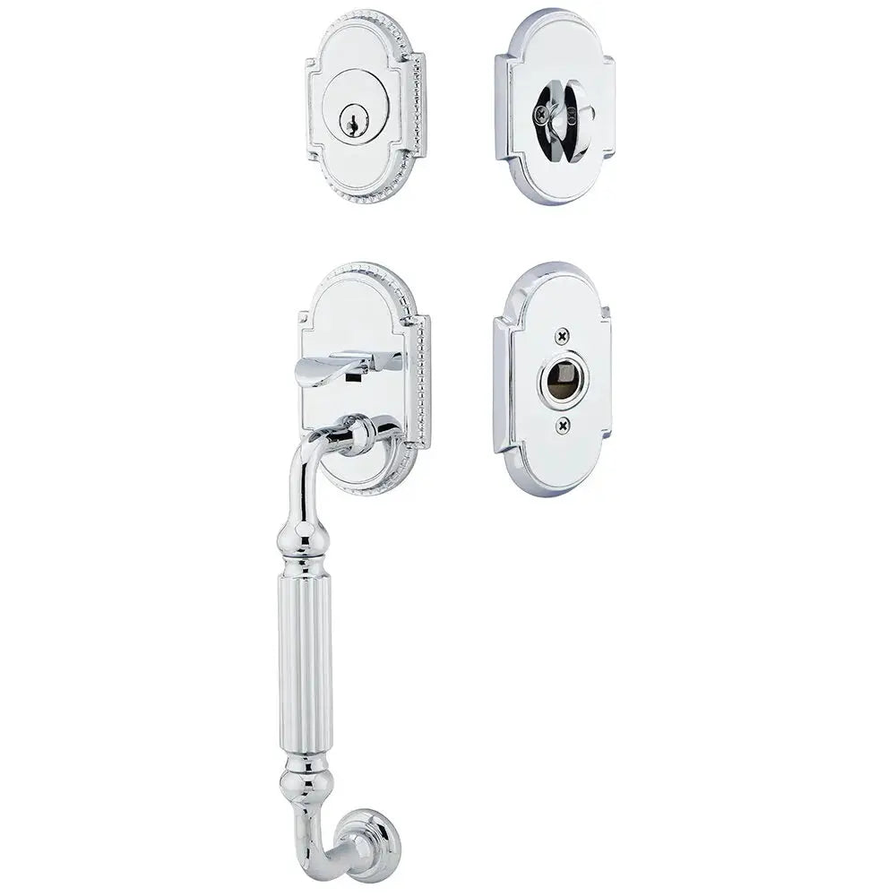 polished chrome entry set