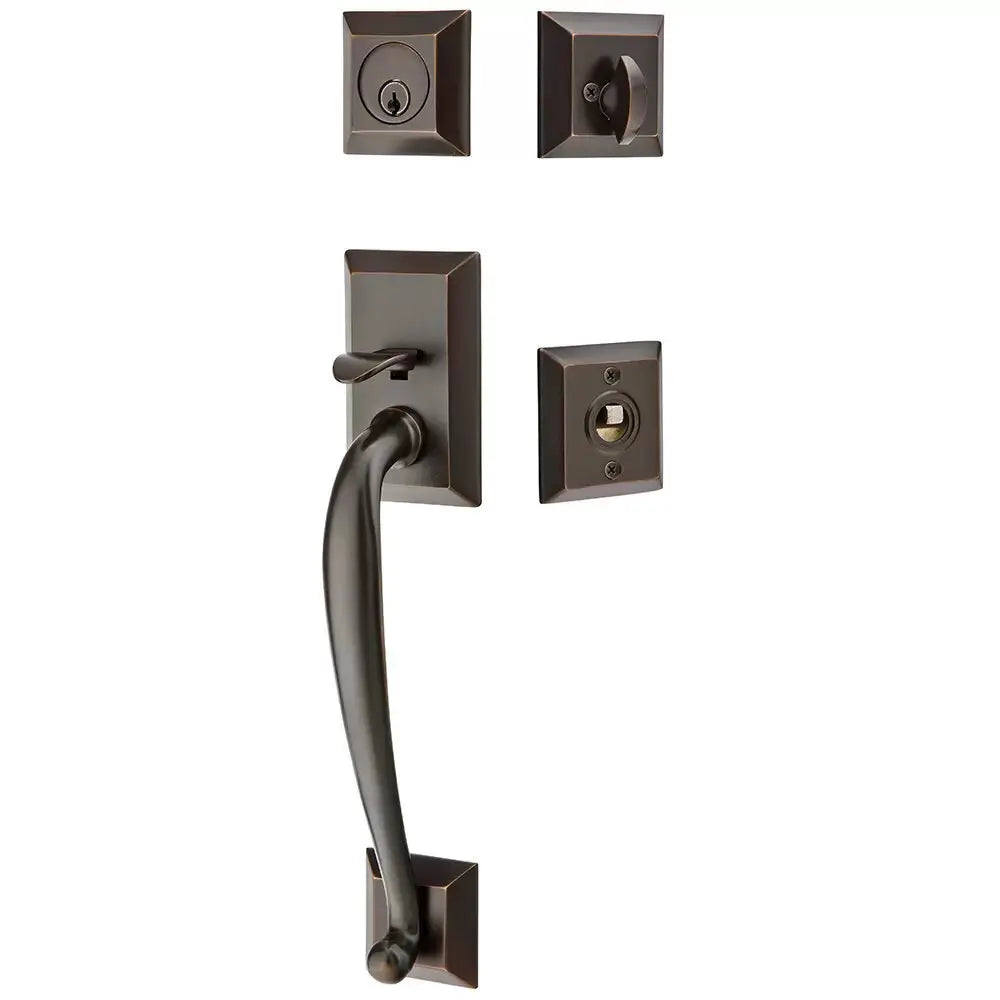 Emtek Single Cylinder Franklin Tubular Entry Lever Handleset by Emtek