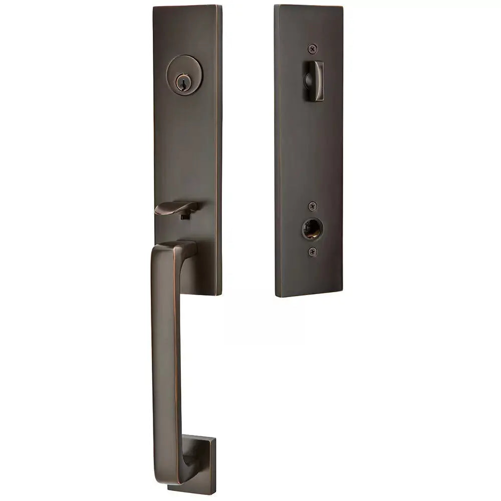 Emtek Single Cylinder Davos Tubular Entry Lever Handleset by Emtek