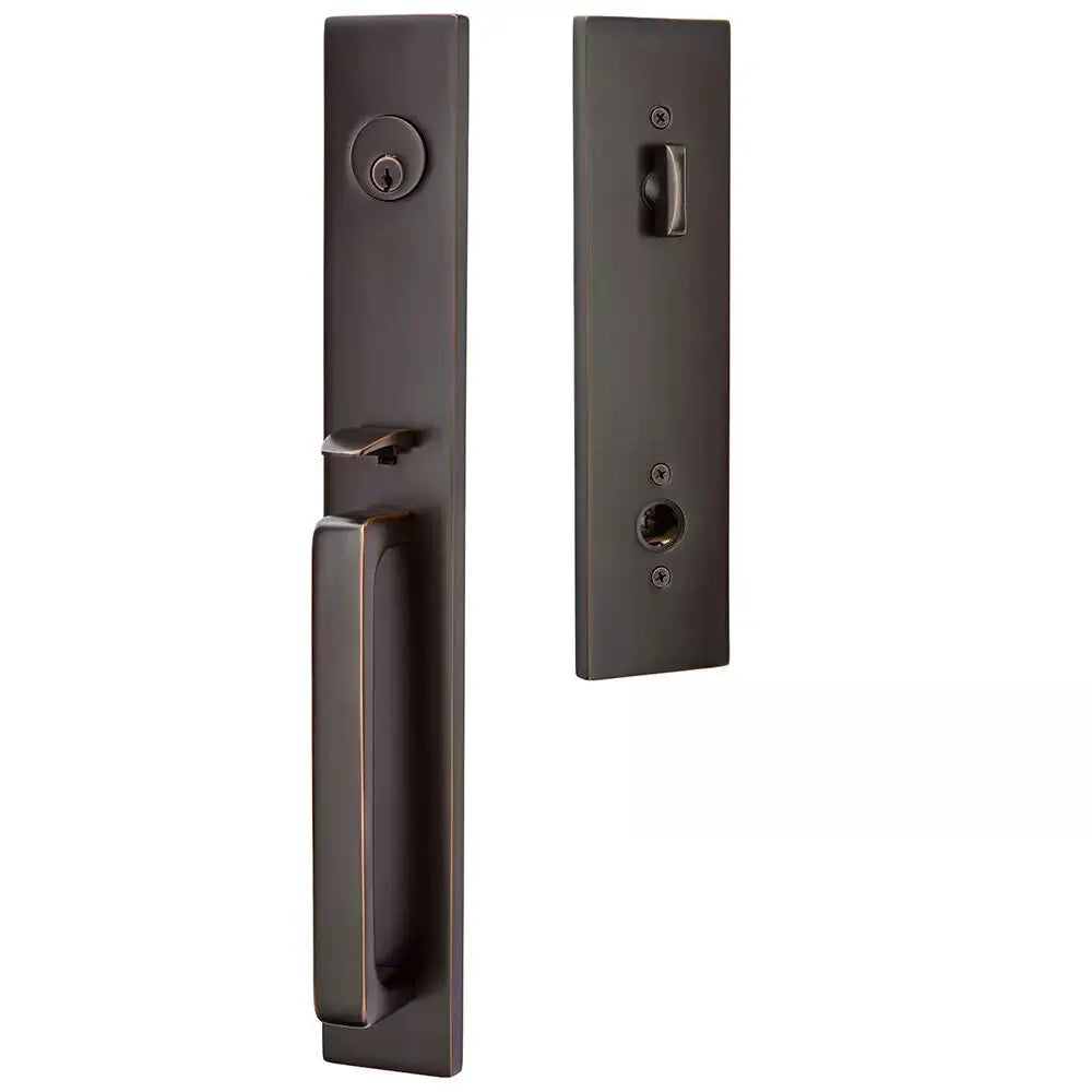 Emtek Single Cylinder Lausanne Tubular Entry Lever Handleset by Emtek