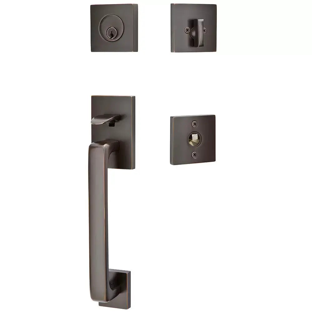 Emtek Single Cylinder Baden Tubular Entry Lever Handleset by Emtek