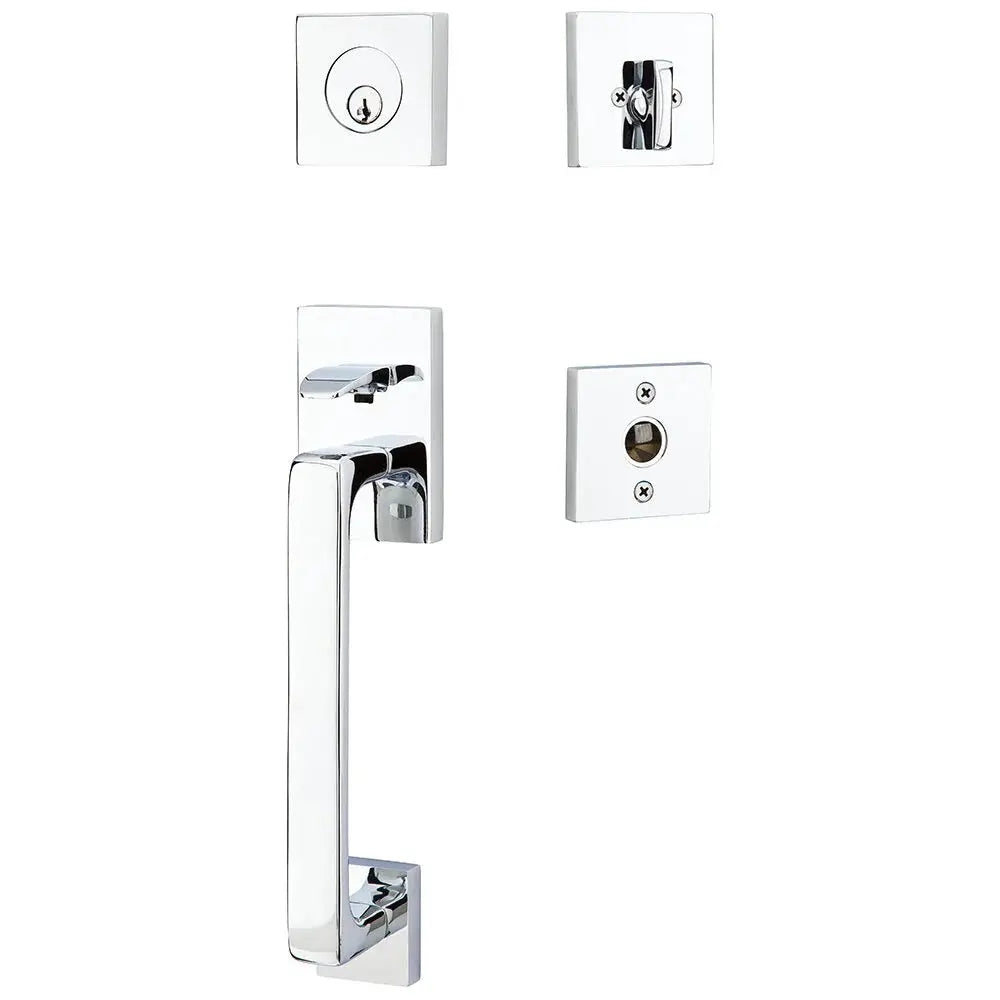 polished chrome entry set