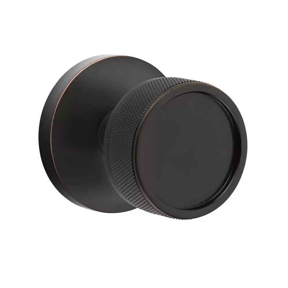 Emtek Knurled Knob with Disk Rosette and Conical Stem by Emtek