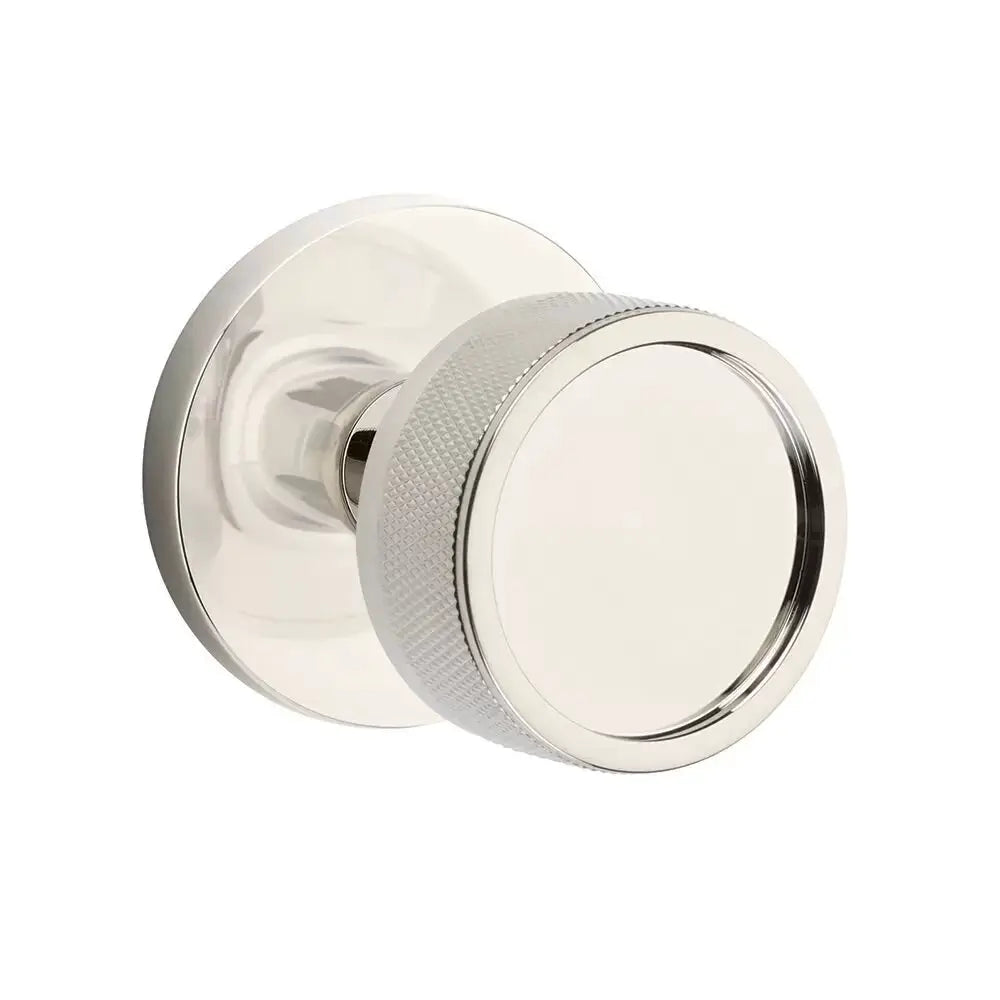 Emtek Knurled Knob with Disk Rosette and Conical Stem by Emtek