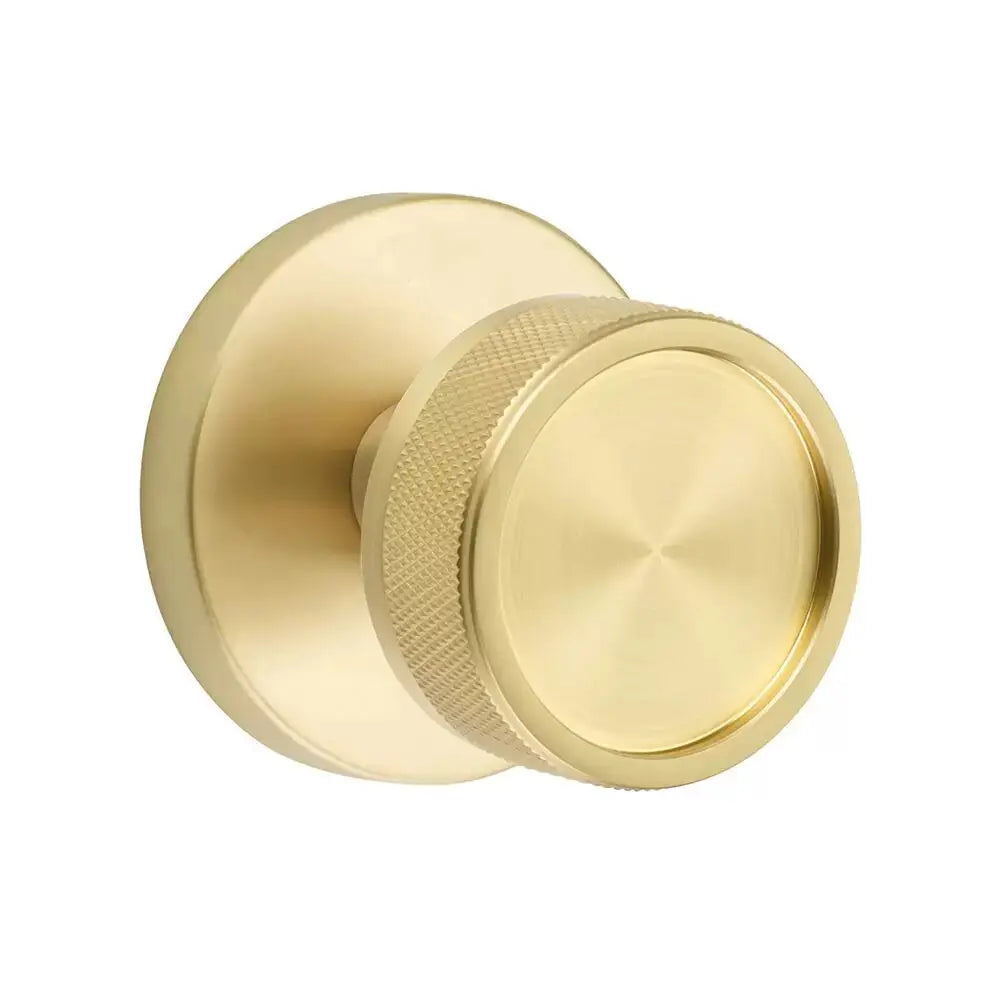 Emtek Knurled Knob with Disk Rosette and Conical Stem by Emtek