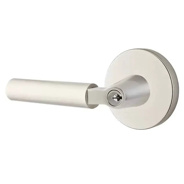 Emtek Smooth Lever with R-Bar Stem and Disk Rose by Emtek