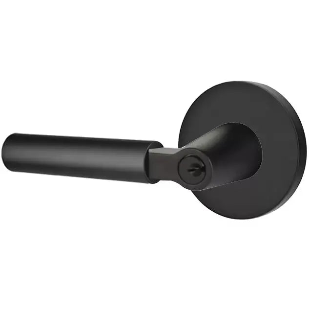 Emtek Smooth Lever with R-Bar Stem and Disk Rose by Emtek