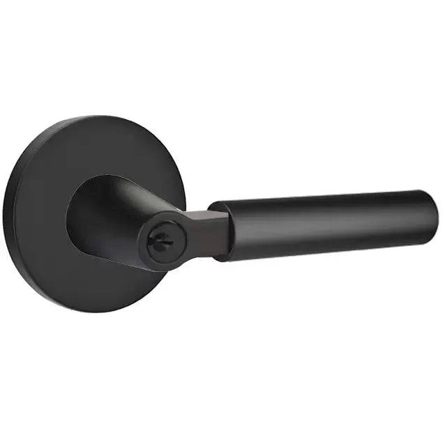 Emtek Smooth Lever with R-Bar Stem and Disk Rose by Emtek