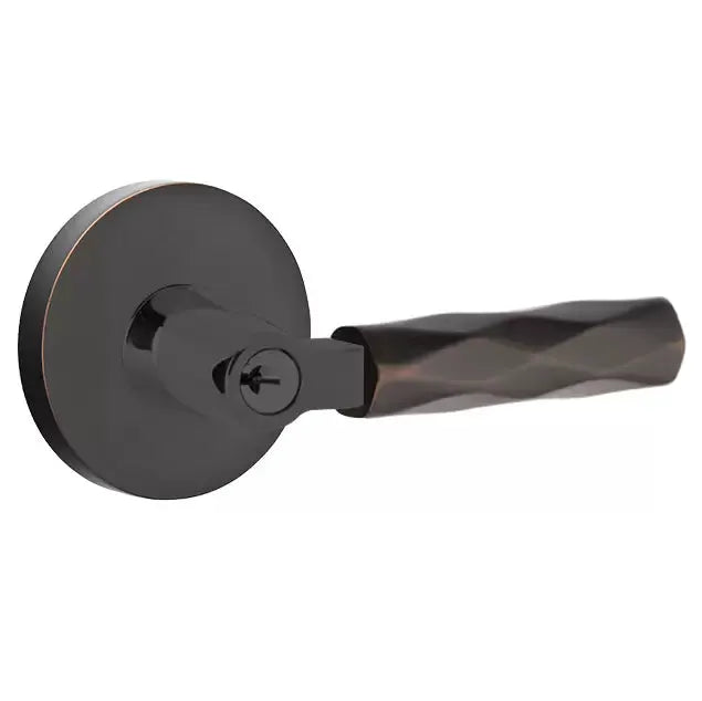 Emtek Tribeca Lever with L-Square Stem and Disc Rose by Emtek