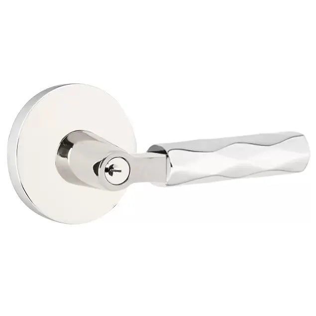 Emtek Tribeca Lever with L-Square Stem and Disc Rose by Emtek