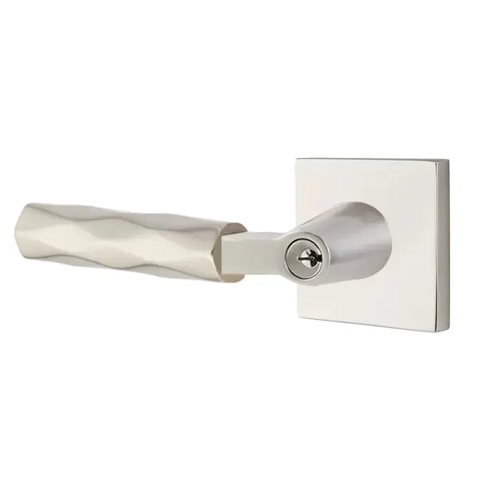 Emtek Tribeca Lever with L-Square Stem and Square Rose by Emtek