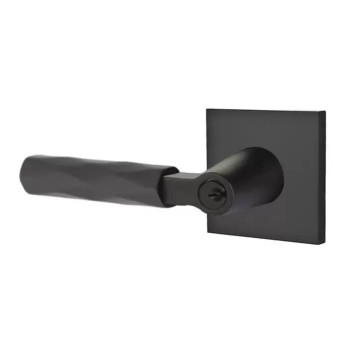 Emtek Tribeca Lever with L-Square Stem and Square Rose by Emtek
