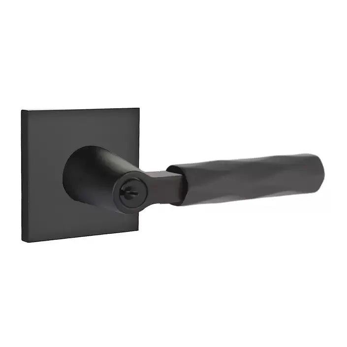 Emtek Tribeca Lever with L-Square Stem and Square Rose by Emtek