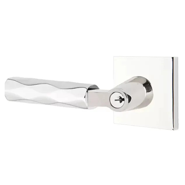 Emtek Tribeca Lever with L-Square Stem and Square Rose by Emtek