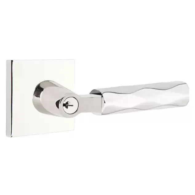 Emtek Tribeca Lever with L-Square Stem and Square Rose by Emtek