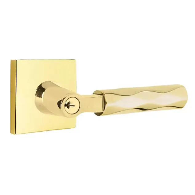 Emtek Tribeca Lever with L-Square Stem and Square Rose by Emtek