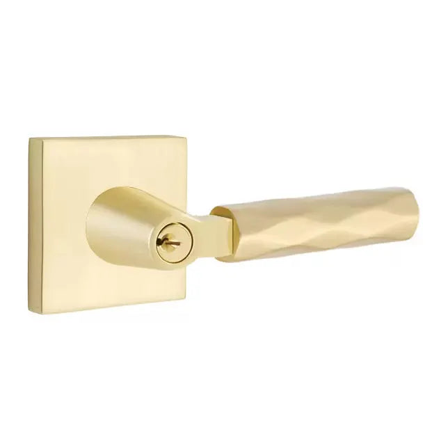 Emtek Tribeca Lever with L-Square Stem and Square Rose by Emtek