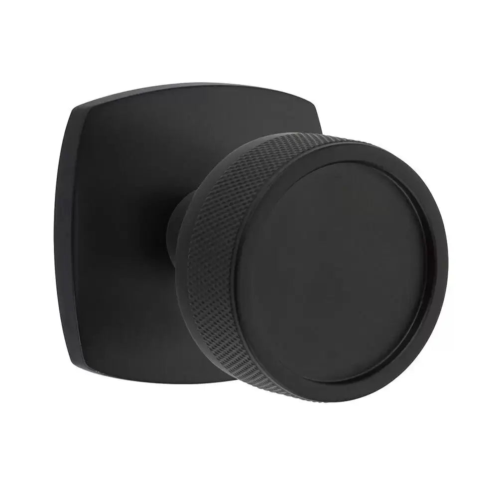 Emtek Knurled Knob with Urban Modern Rosette and Conical Stem by Emtek