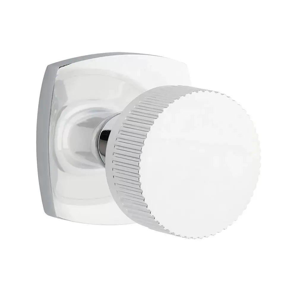 polished chrome knob
