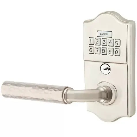 Emtek Classic - R-Bar Hammered Lever Electronic Keypad Lock by Emtek