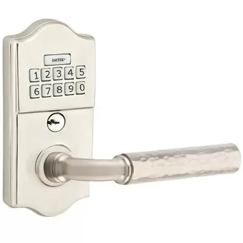 Emtek Classic - R-Bar Hammered Lever Electronic Keypad Lock by Emtek