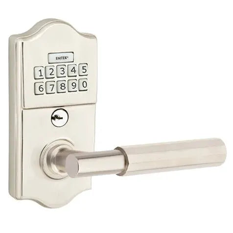 Emtek Classic - T-Bar Faceted Lever Electronic Keypad Lock by Emtek